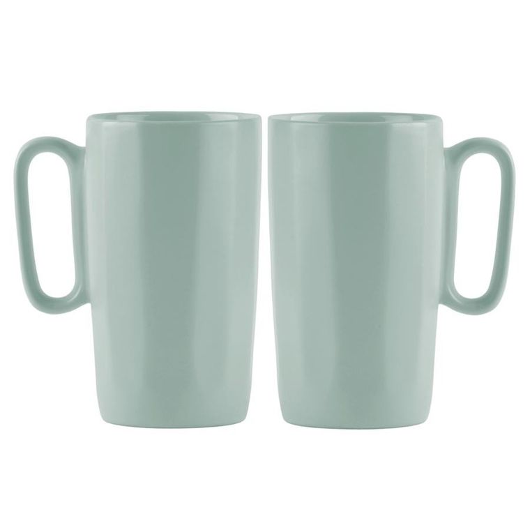 Vialli Design, dwa kubki ceramiczne z uszkiem, 330 ml, Fuori miętowe
