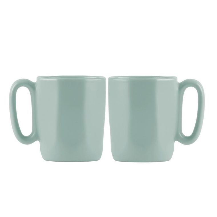 Vialli Design, dwa kubki ceramiczne z uszkiem, 80 ml, Fuori miętowe