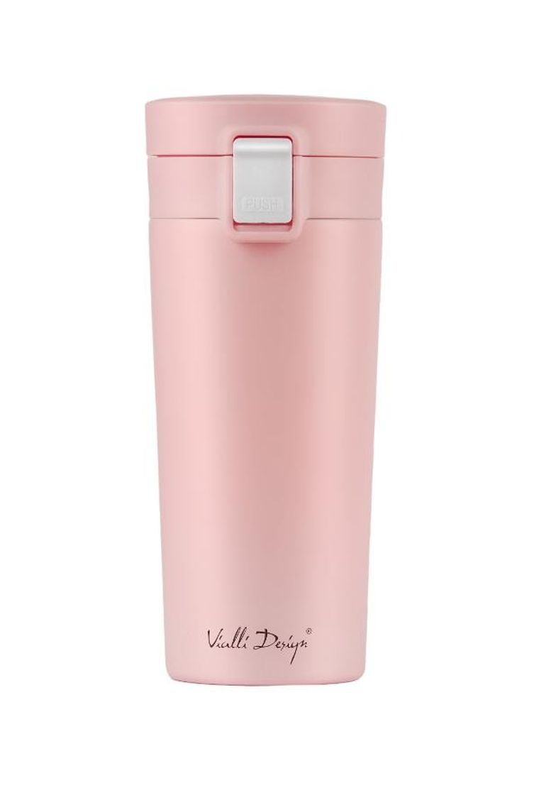 Vialli Design, Fuori, kubek termiczny, różowy, 400 ml