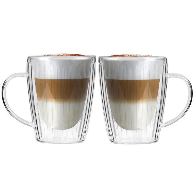 Vialli Design, Livio Duo, komplet 2 szklanek z uchem z podwójną ścianką, 250 ml