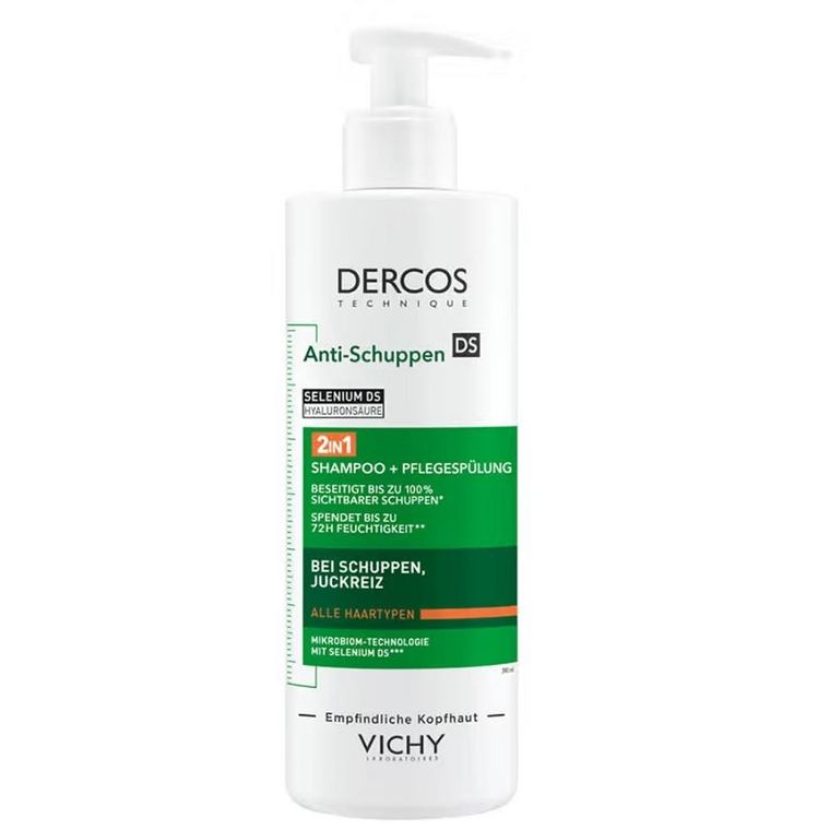 Vichy, Dercos, szampon przeciwłupieżowy z odżywką 2w1, 390 ml