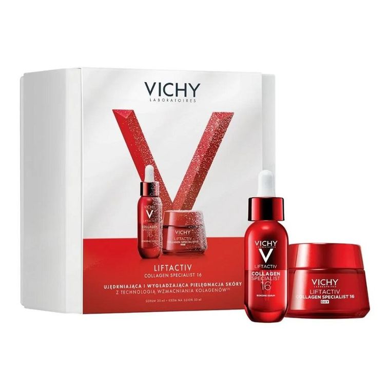 Vichy, Liftactiv Collagen Specialist 16, zestaw: krem na dzień, 50 ml + serum do twarzy, 30 ml