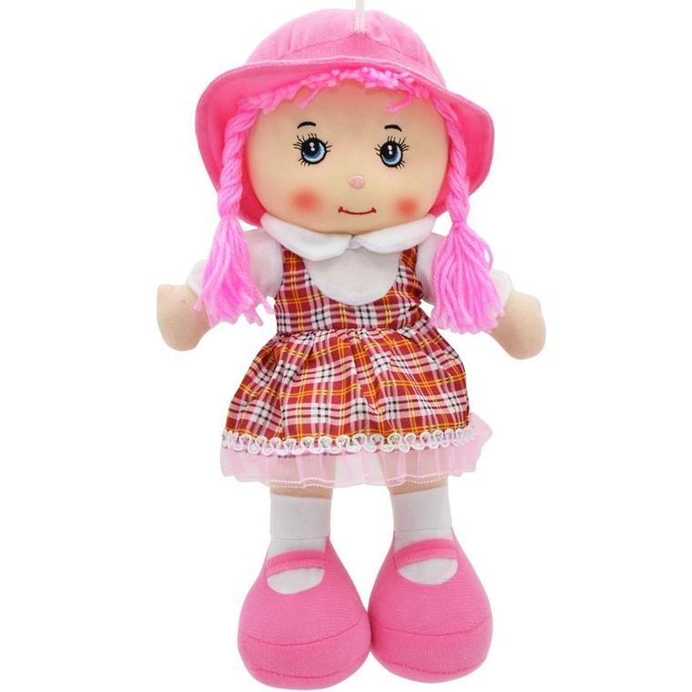 Victoria Sport, lalka szmaciana z dżwiękiem, różowa