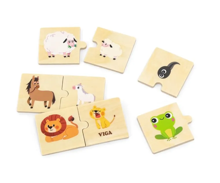 Viga, Mama i dziecko, połącz pary, puzzle logiczne