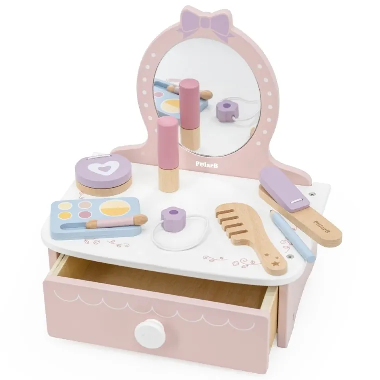 Viga, PolarB, drewniana toaletka z akcesoriami