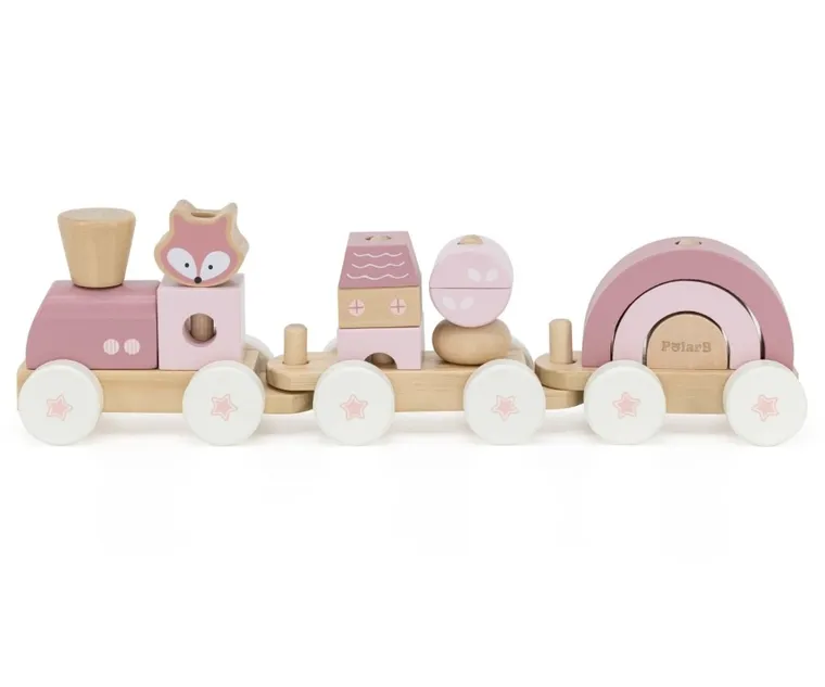 Viga, PolarB, drewniany pociąg z elementami do układania