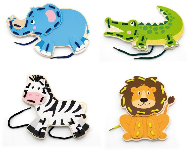Viga Toys, Zoo, dopasowanka-sznurowanka
