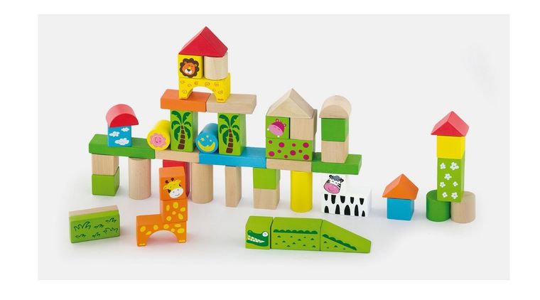 Viga Toys, Zoo, klocki, 50 elementów