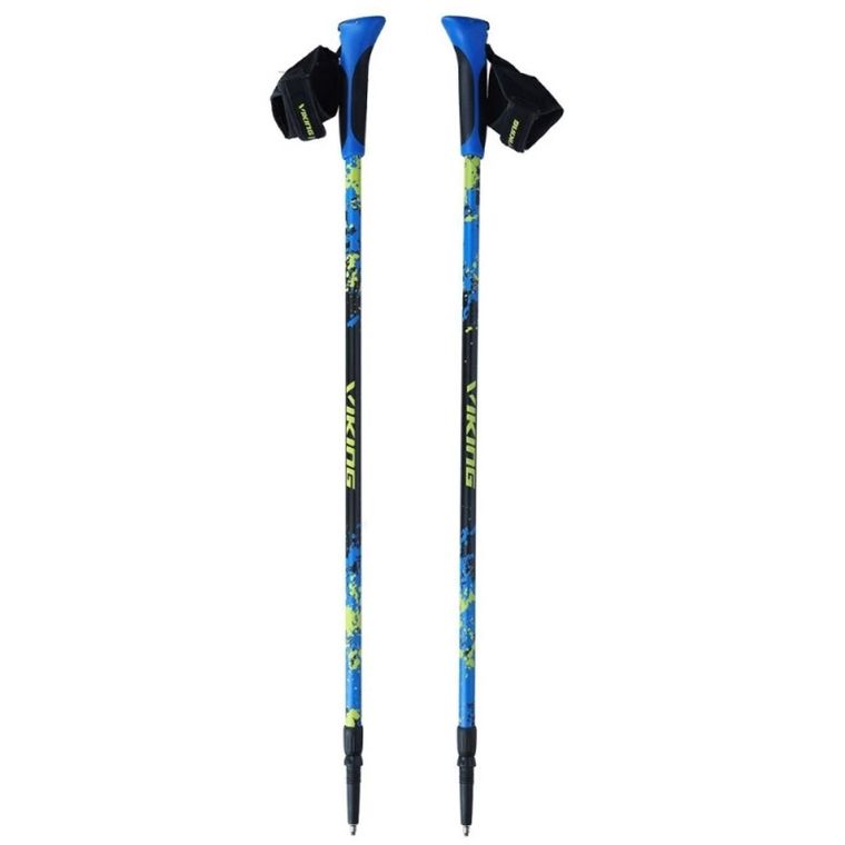 Viking Ruten Pro, kije do nordic walking, niebiesko-limonkowe