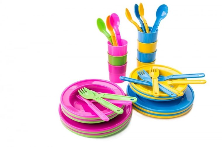 Viking Toys, naczynia w wiaderku, 48 elementów