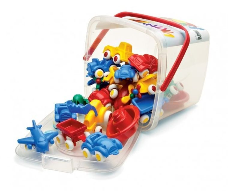 Viking Toys, Pojazdy w wiaderku, zestaw przedszkolny, 20 elementów