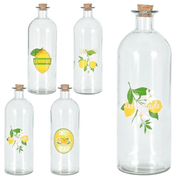 Vilde, butelka szklana na lemoniadę, z korkiem, 1 l