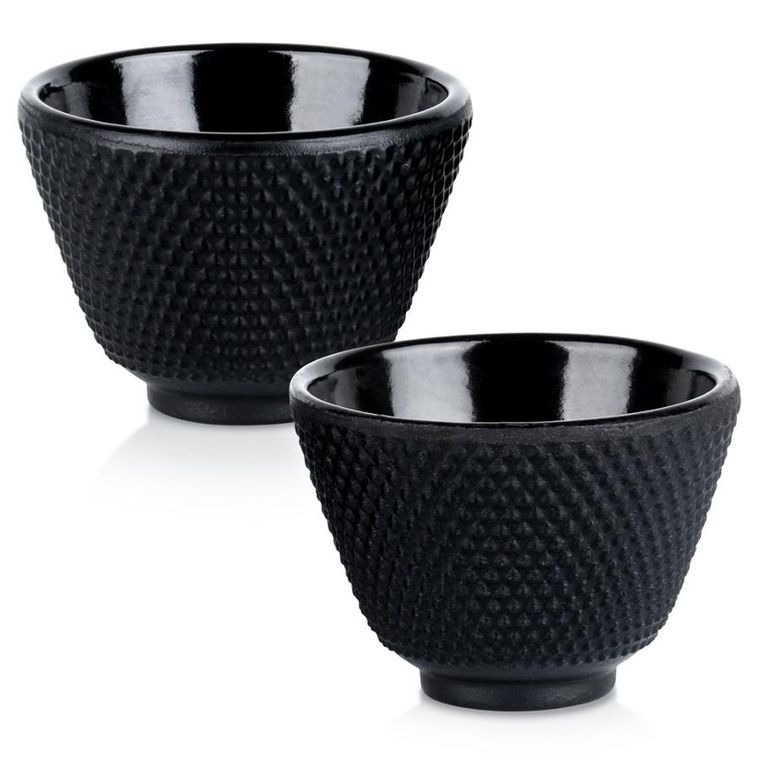 Vilde, Cast Line, czarki do herbaty żeliwne emaliowane, 60 ml, 2 szt.