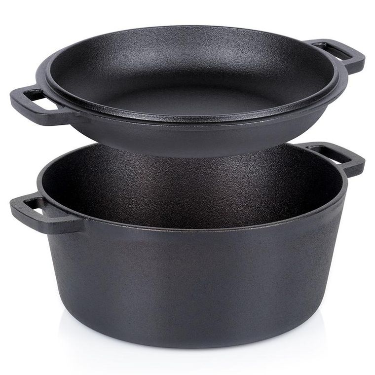 Vilde, Cast Line, garnek z pokrywką, żeliwny, 2w1, 4,5l, 1,6 l