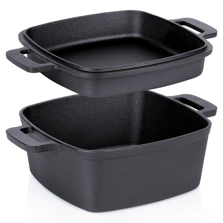 Vilde, Cast Line, garnek z pokrywką, żeliwny, 2w1, 4,5l, 1,8 l