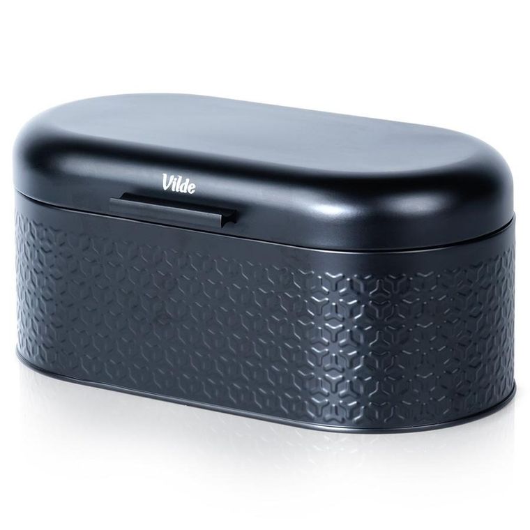 Vilde, chlebak stalowy, czarny, 34-20-15 cm