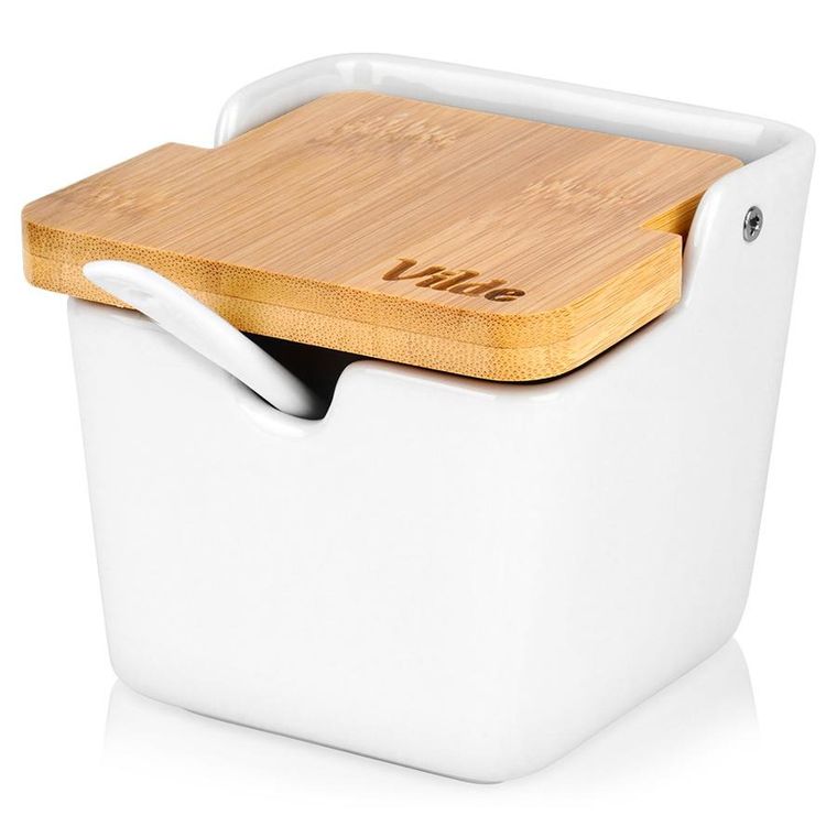 Vilde, cukierniczka ceramiczna, biała, 250 ml