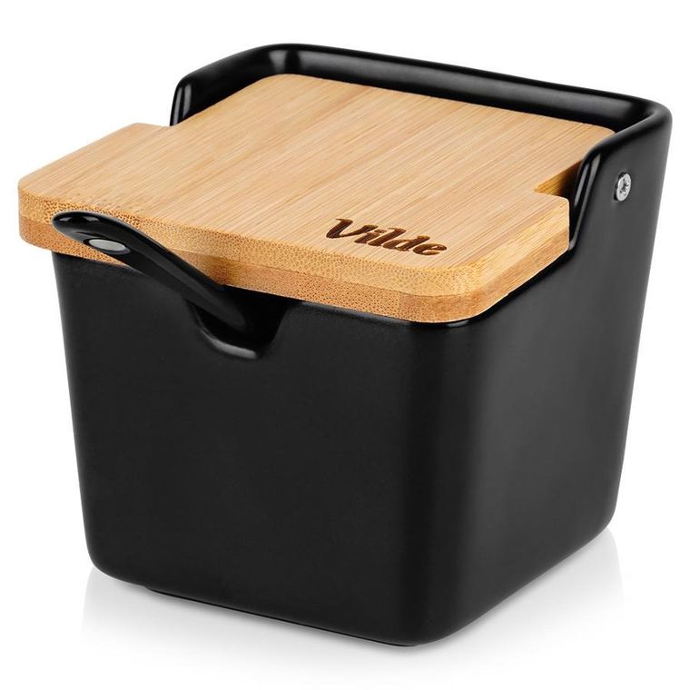 Vilde, cukierniczka ceramiczna, czarna, 250 ml