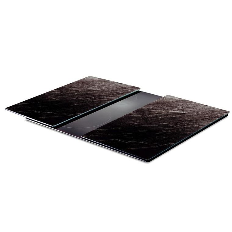 Vilde, deska do krojenia i osłona kuchenki, szklana, 60-52 cm, 2 szt.