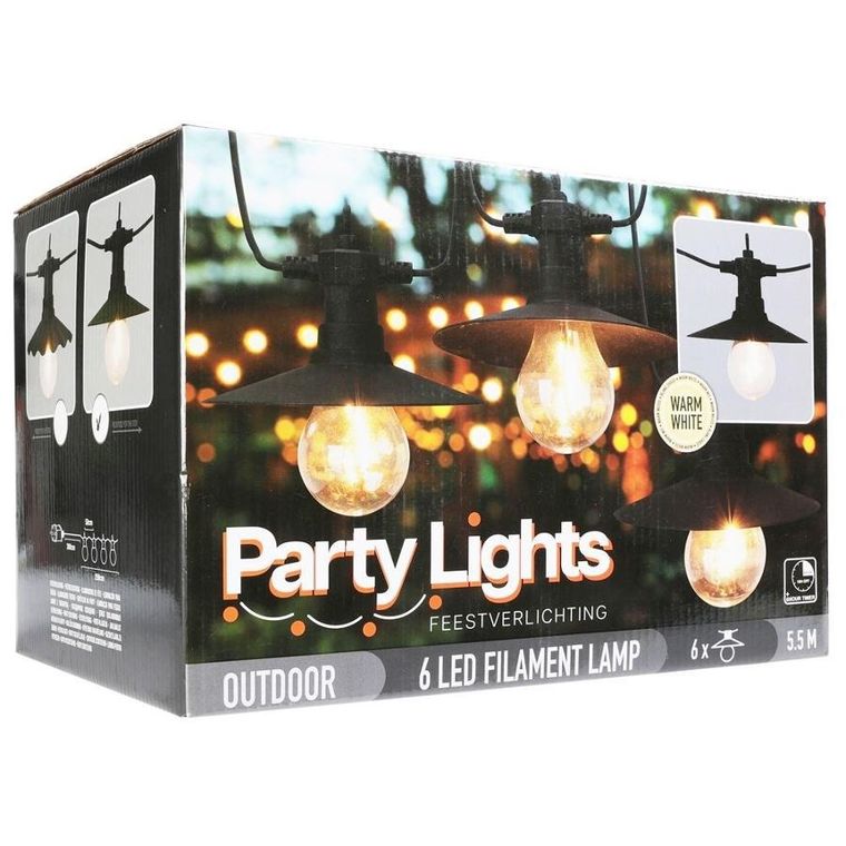 Vilde, girlanda ogrodowa led, 6 szt., 5.5 m