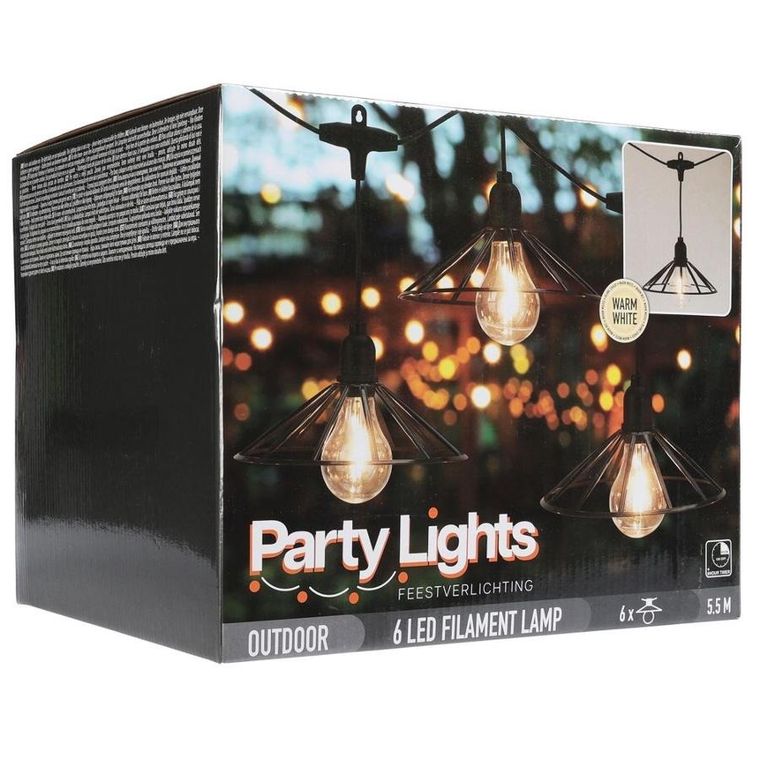 Vilde, girlanda ogrodowa led, 6 szt., 5.5 m