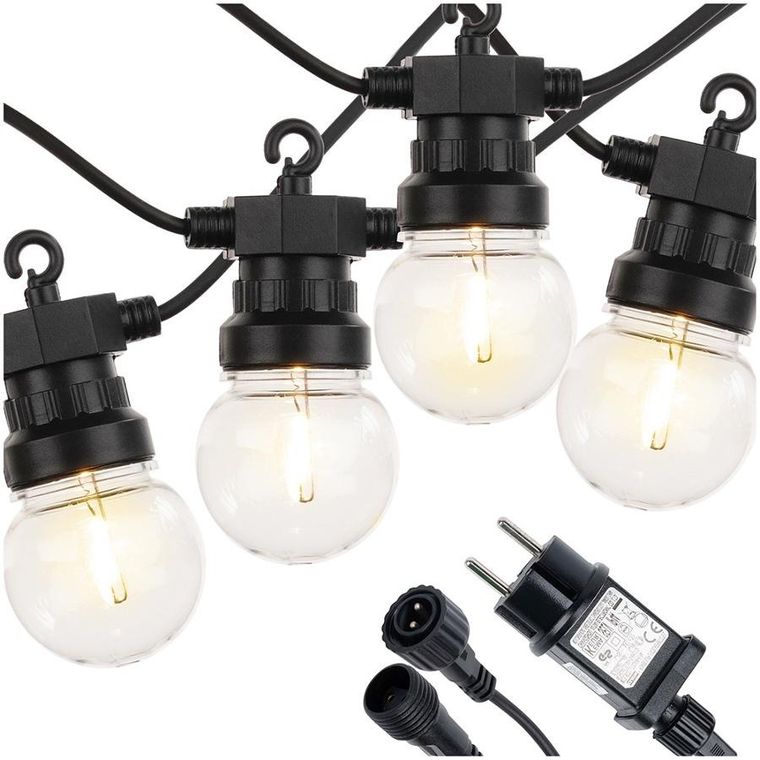 Vilde, girlanda ogrodowa LED 9.5 m, 20 szt.