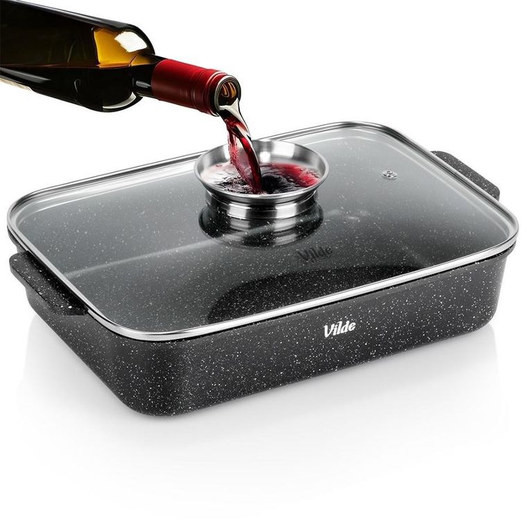 Vilde, Granitica, brytfanna granitowa z pokrywką, 3,5l, 35-23-12 cm