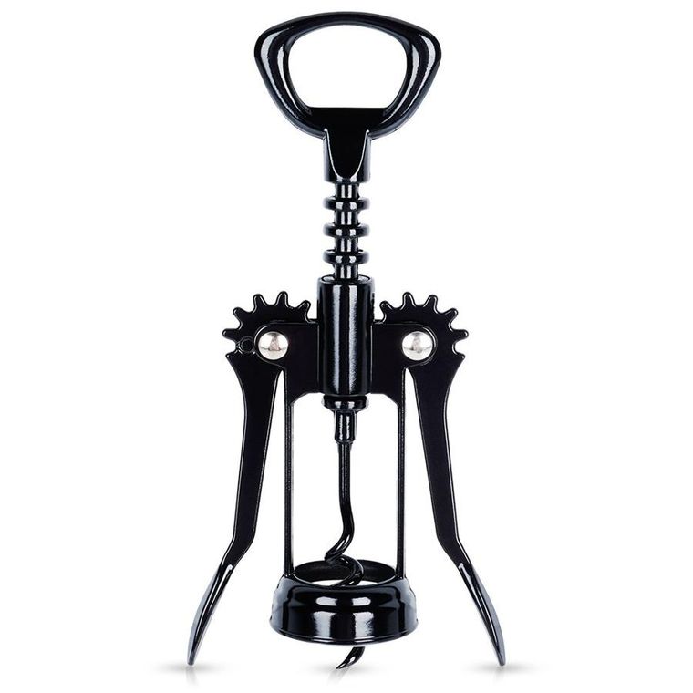 Vilde, korkociąg do wina, metalowy czarny, 16 cm