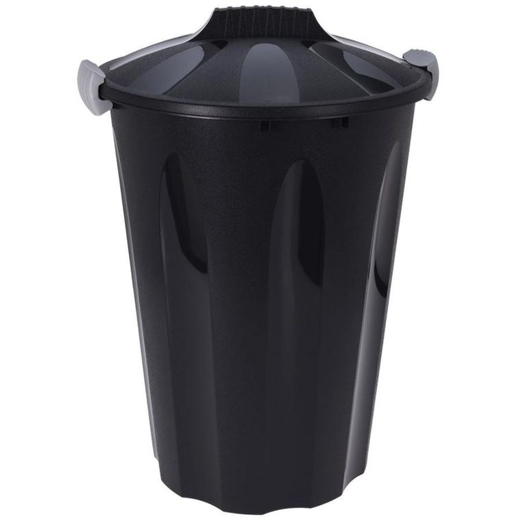 Vilde, kosz na śmieci plastikowy, czarny, 40 l