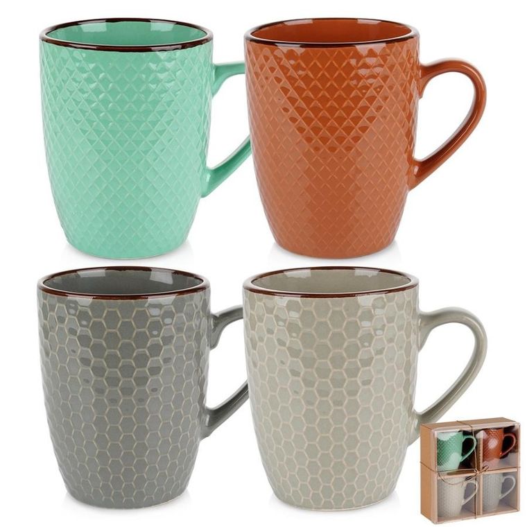 Vilde, kubki ceramiczne, 400 ml, 4 szt.