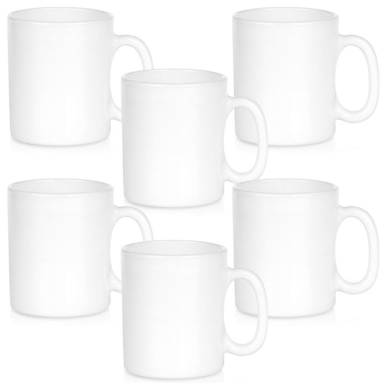 Vilde, kubki szklane, białe, 300 ml, 6 szt.