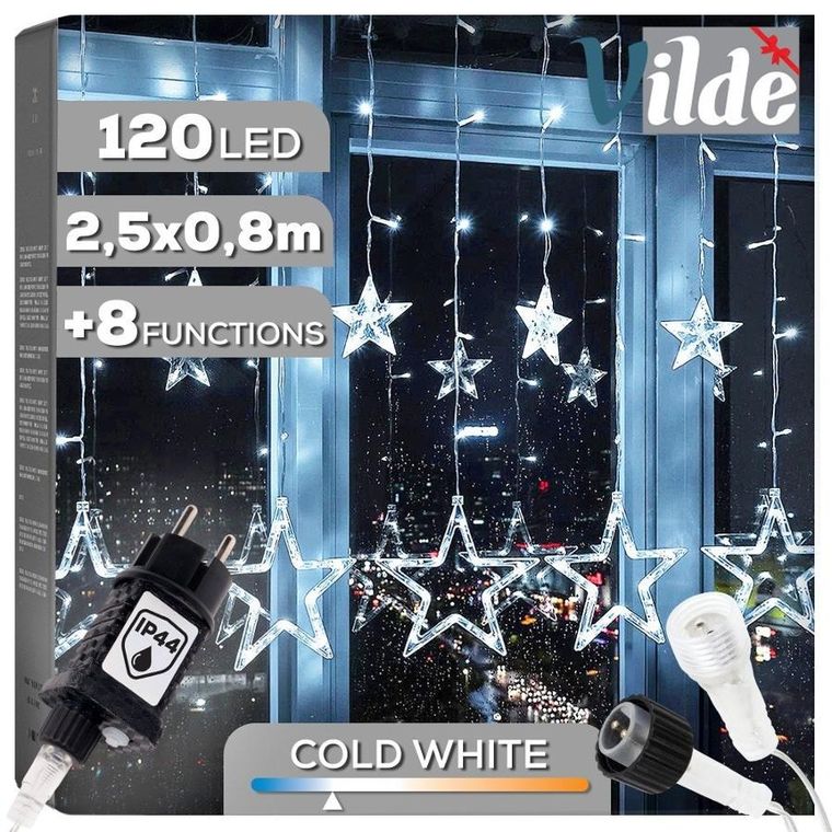 Vilde, kurtyna świetlna zewnętrzna, 120 LED, 2,5m