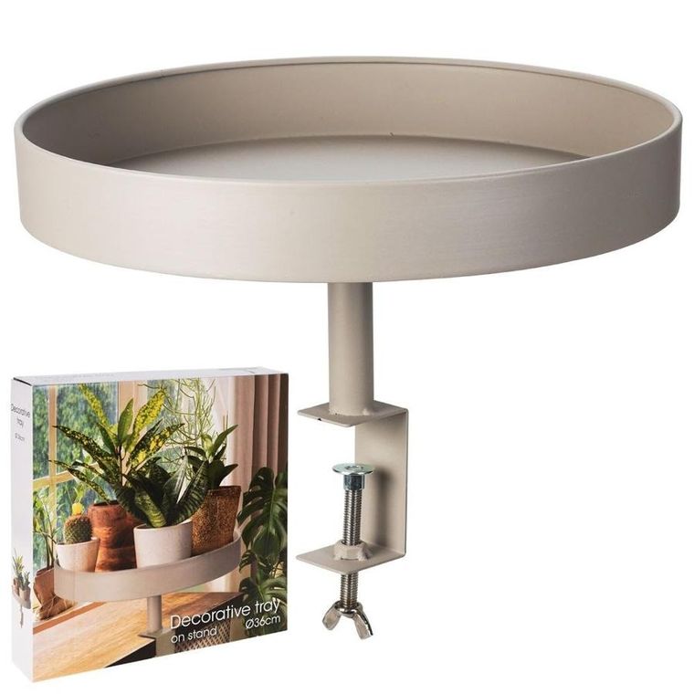 Vilde, kwietnik metalowy, szary, 36 cm