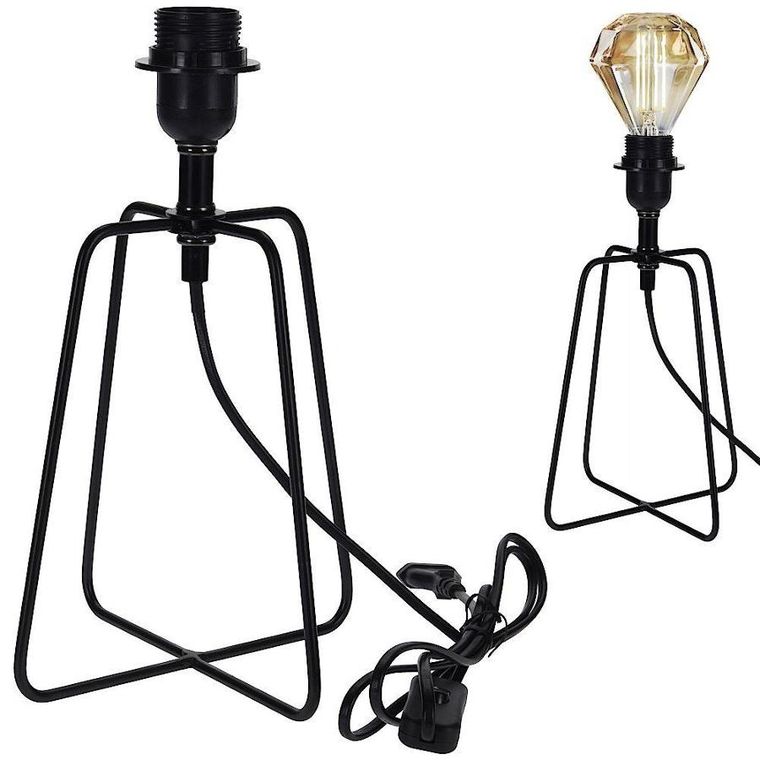 Vilde, lampa metalowa, czarna, loft
