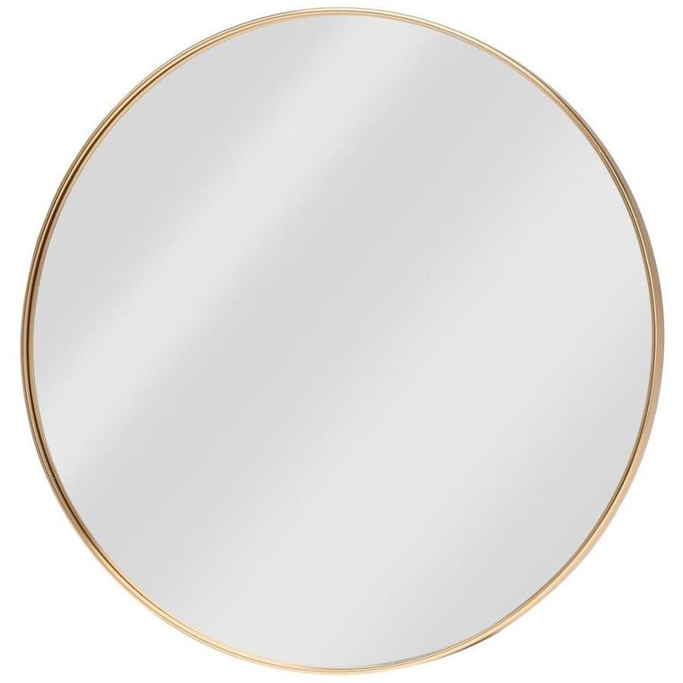 Vilde, lustro ścienne, złote, okrągłe, 50 cm