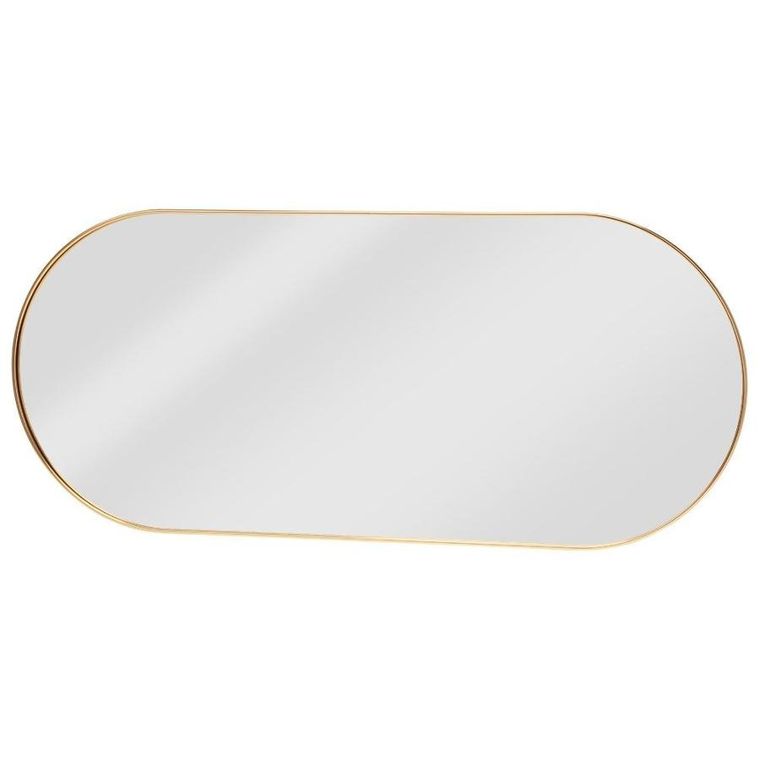 Vilde, lustro ścienne, złote owalne 72-32 cm