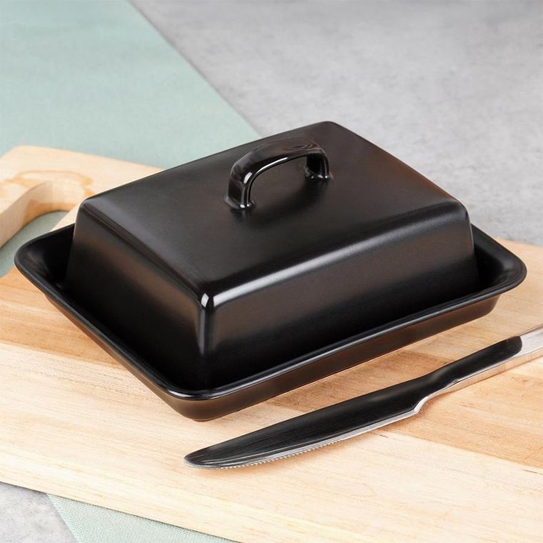 Vilde, maselniczka ceramiczna, czarna