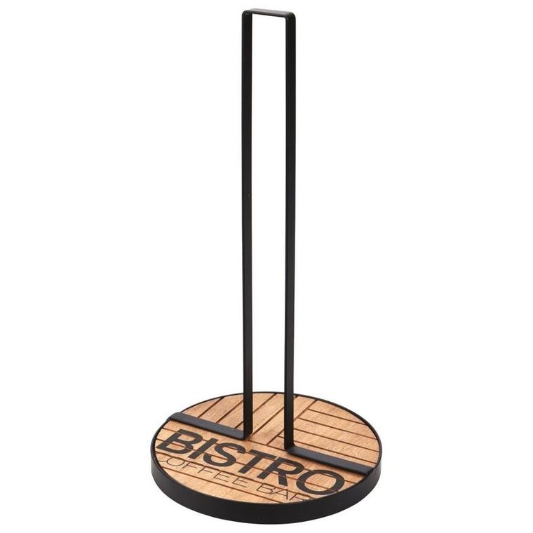Vilde, metalowy stojak na ręcznik papierowy, czarny, Bistro, 32 cm