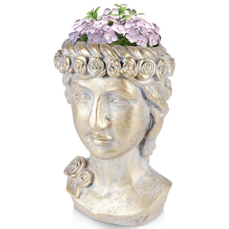 Vilde, osłonka na doniczkę, złota głowa, 33 cm
