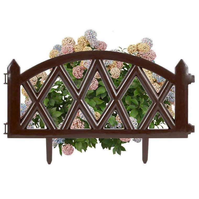 Vilde, płotek ogrodowy, brązowy, 49-30 cm