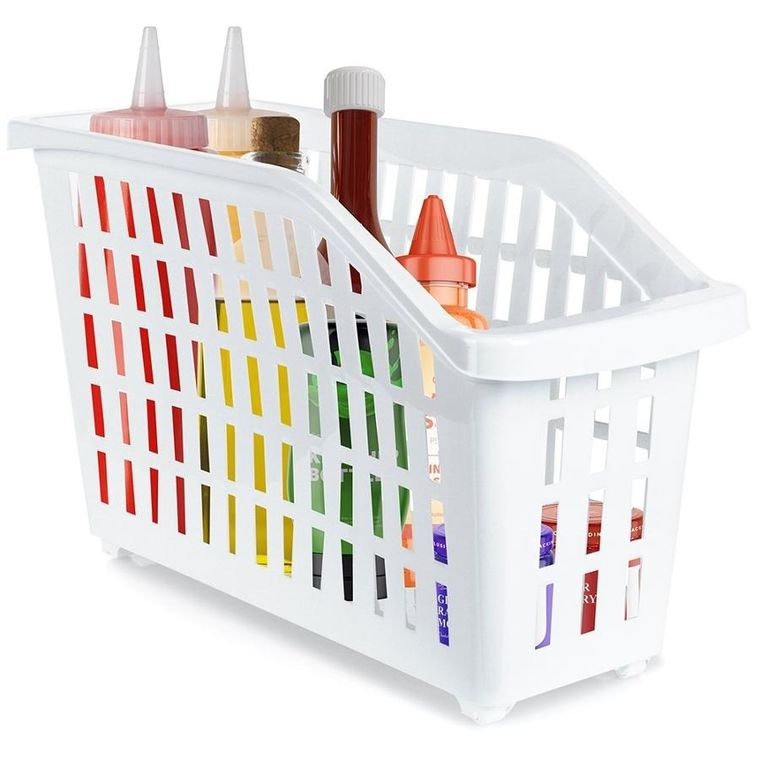 Vilde, pojemnik do przechowywania, na kółkach biały wąski, 13l