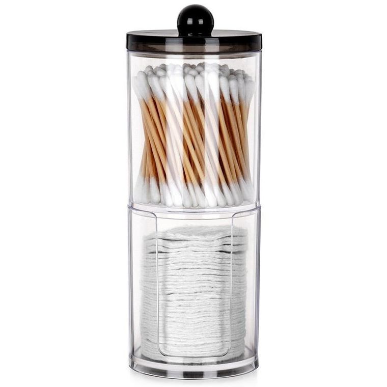 Vilde, pojemnik na patyczki i płatki kosmetyczne, dwupoziomowy