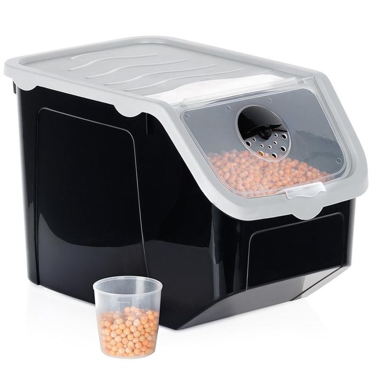 Vilde, pojemnik na warzywa i owoce z pokrywką, czarny, 12 l