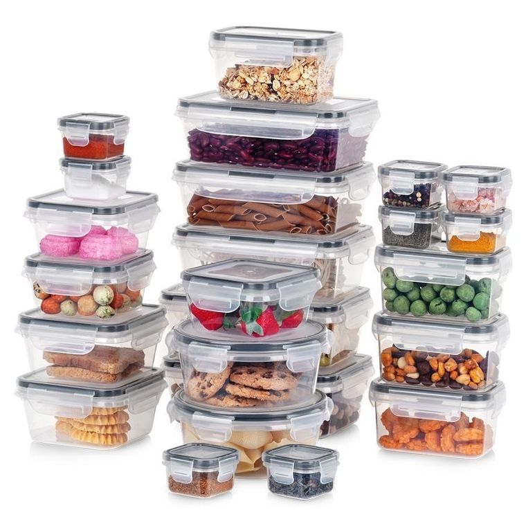 Vilde, pojemniki na żywność z pokrywką i uszczelką, 24 szt.