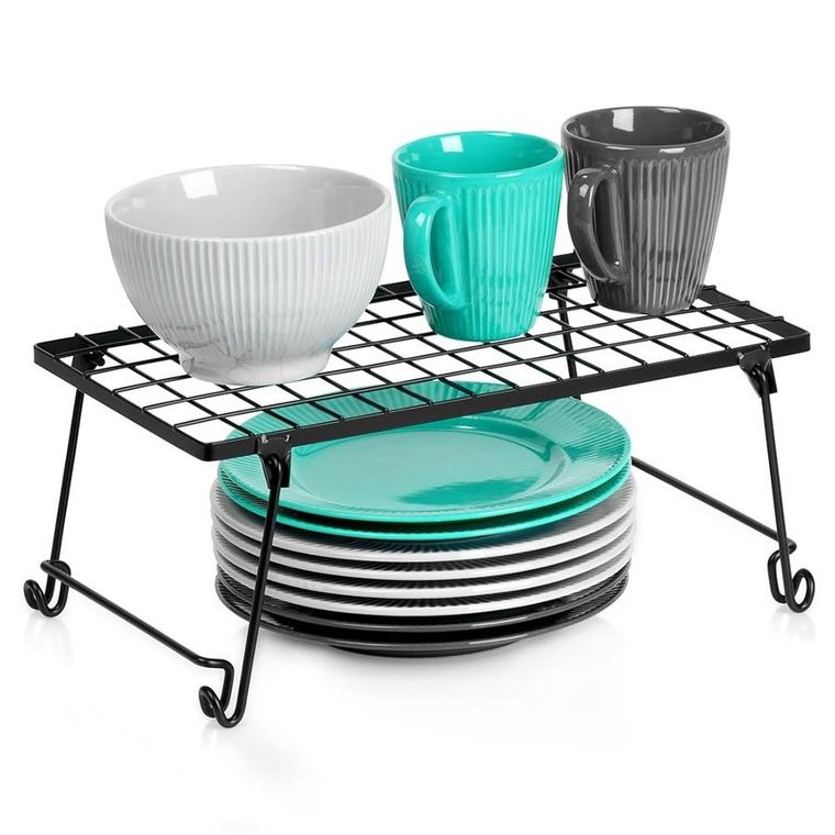 Vilde, półka kuchenna, metalowa, czarna, 36-22-15 cm