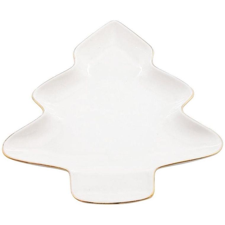 Vilde, porcelanowy talerzyk świąteczny, święta Boże Narodzenie, 20-16,5 cm