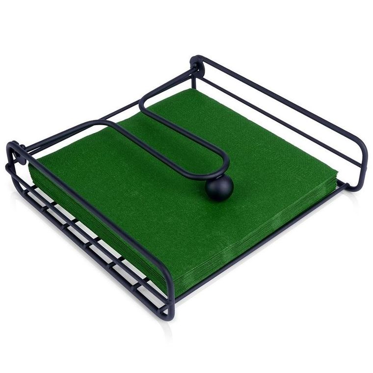 Vilde, serwetnik, metalowy czarny, 19-19.5 cm