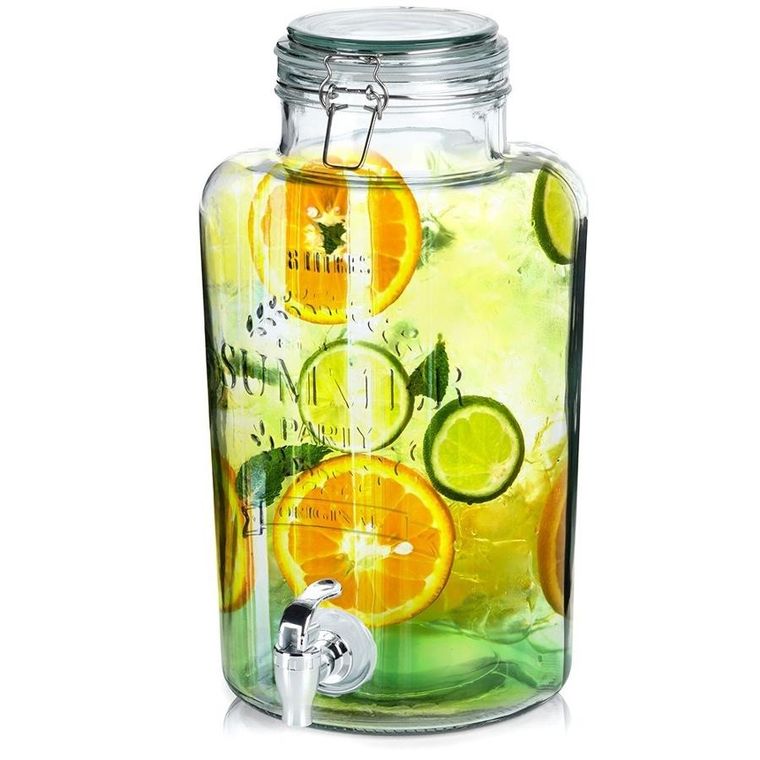 Vilde, słój do napojów z kranikiem, szklany, 8 l