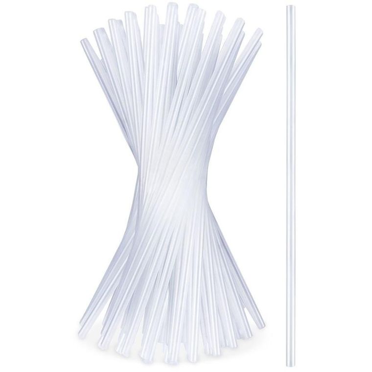 Vilde, słomki do napojów, przezroczyste, 50 szt., 22 cm