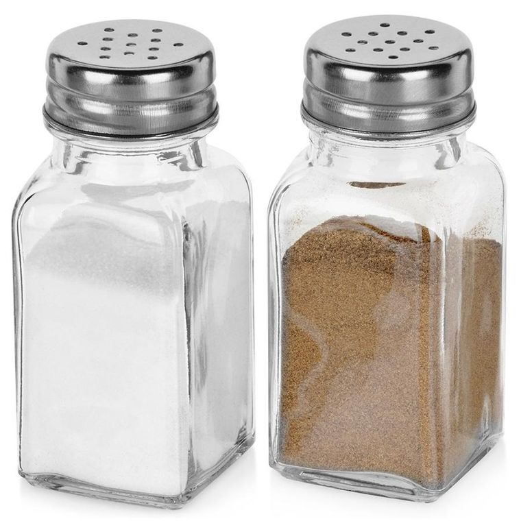 Vilde, solniczka i pieprzniczka szklana, 80 ml, 2 szt.